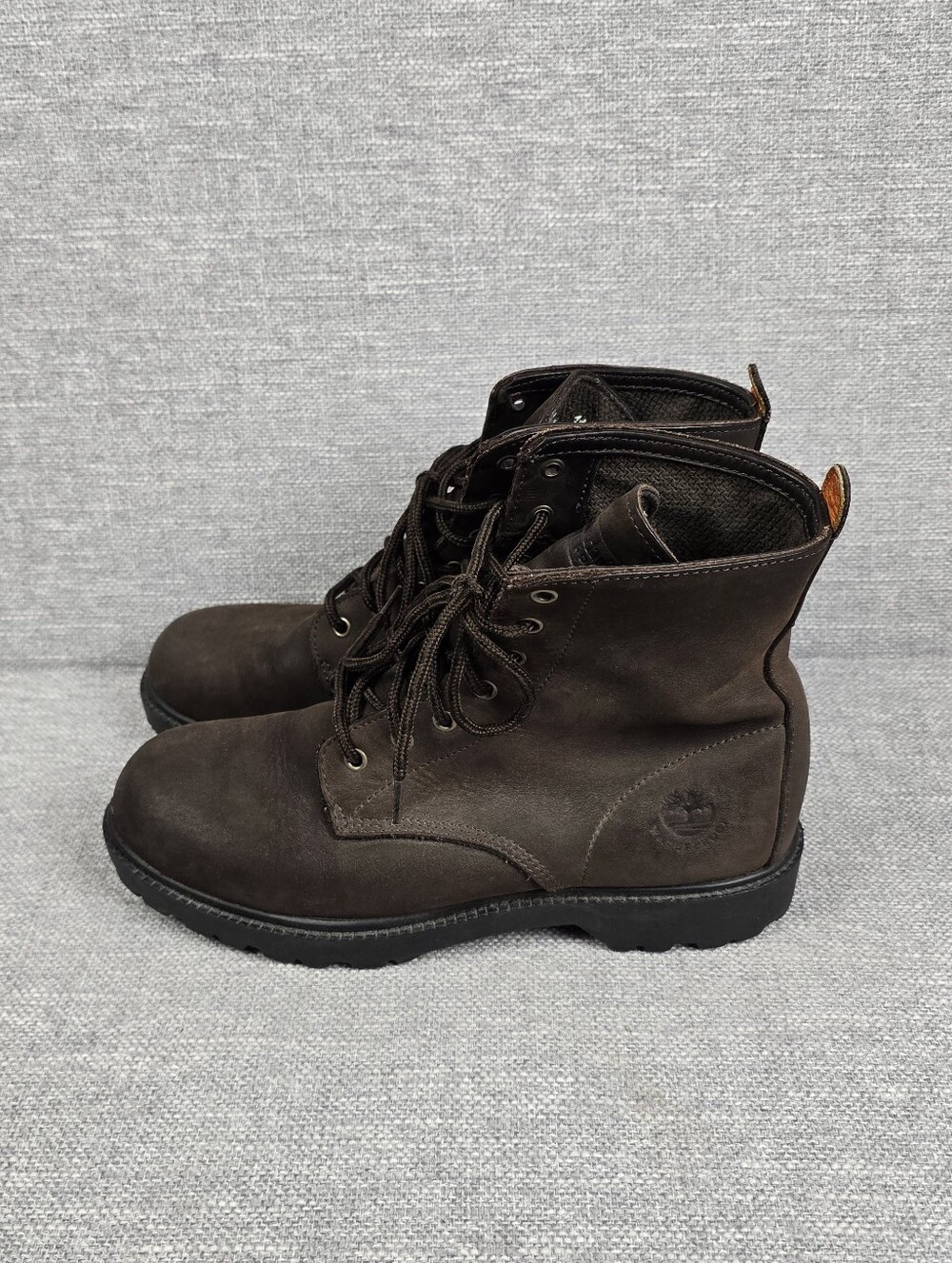 Timberland Mens Brown Leather Lace Up Boots 11373 Sz 9M